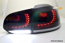 SW-Celi LED Rckleuchten fr VW Golf 6 Black/smoke/white mit dynamischen LED Blinker Lightbar