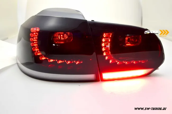 SW-Celi LED taillights for Golf 6 08-12 black/smoke/white with LED wiper indicator