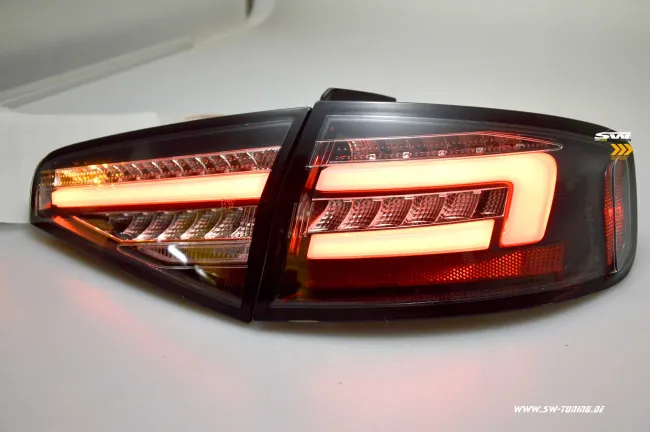 SW-Celi LED taillights suitable for Audi A4 B8 8K Limo Facelift 12-15 black/clear LED wiper indicators for series LED