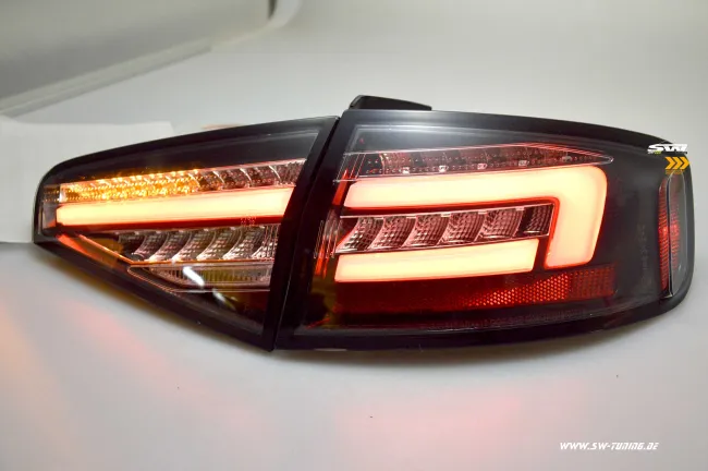 SW-Celi LED taillights suitable for Audi A4 B8 8K Limo Facelift 12-15 black/clear LED wiper indicators for series LED