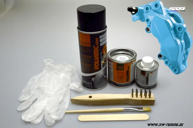 brake caliper paint set sky-Blue 7 pieces Foliatec 575ml (1l/52,09EUR)
