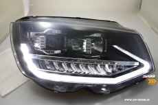SW-DRLTube headlights VW T6 Type SG 16-20 LED Lighttube DRL R87 black dynamic indicator