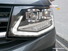 SW-DRLTube headlights VW T6 Type SG 16-20 LED Lighttube DRL R87 black dynamic indicator