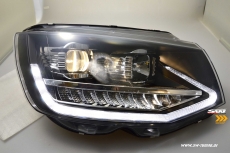 SW-DRLTube headlights VW T6 Type SG 16-20 LED Lighttube DRL R87 black dynamic indicator