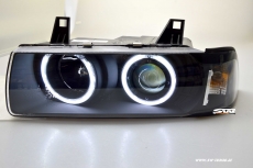 angel eye headlights for BMW E36 Coup Convertable 92-98 2 CCFL halo rims black 2doors