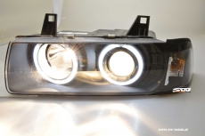 angel eye headlights for BMW E36 Coup Convertable 92-98 2 CCFL halo rims black 2doors