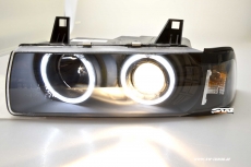 angel eye headlights for BMW E36 Coup Convertable 92-98 2 CCFL halo rims black 2doors