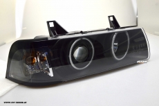 Angel Eye Scheinwerfer fr 3er BMW E36 Limo / Touring CCFL-Standlichtringe Black
