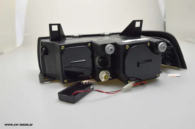 angel eye headlights for BMW E36 sedan / stationwagon 92-98 2 CCFL halo rims black