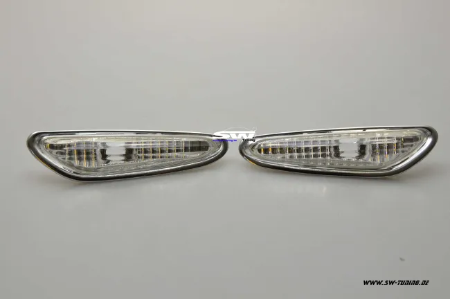 SW- Seitenblinker für 3er BMW E46 Lim./Touring 01-04 | 5er E60/E61 03-08| X3 E83 chrom