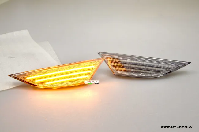 SW-Light LED side indicators for Porsche 911 991 12-19 Boxster Cayman 981 White/black/Clear