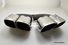 SW-Exhaust Aufpuffblenden fr Cayenne II 92A 958 nur V8-Modelle Benzin in chrom Eckig