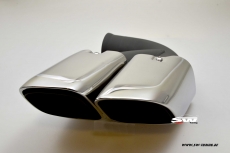 SW-Exhaust Aufpuffblenden fr Cayenne II 92A 958 nur V8-Modelle Benzin in chrom Eckig