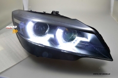 SW-DRLtube Angel Eye Xenon headlights BMW Z4 E89 09-13 LED DRL dynamic indicator black for AFS