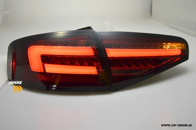 SW-Celi LED Rückleuchten passend für Audi A4 B8 8K Limo Facelift 12-15 red/smoke LED Wischblinker für Serien Birnen