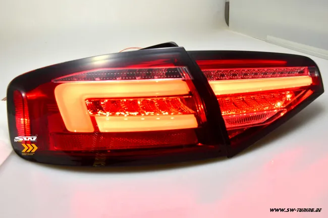 SW-Celi LED Rückleuchten passend für Audi A4 B8 8K Limo Facelift 12-15 red/clear LED Wischblinker für Serien Birnen