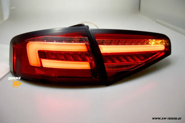 SW-Celi LED Rückleuchten passend für Audi A4 B8 8K Limo Facelift 12-15 red/clear LED Wischblinker für Serien Birnen