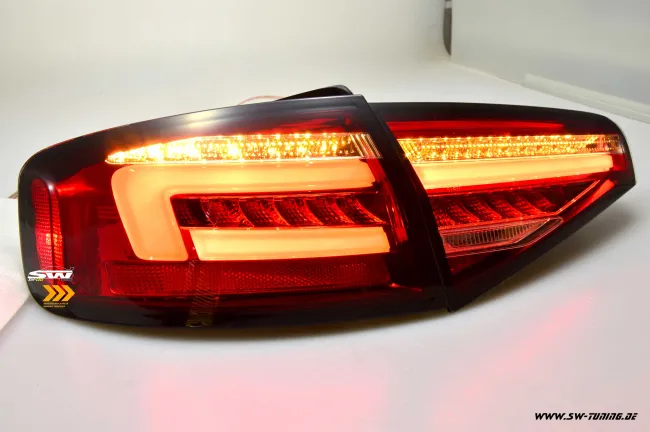 SW-Celi LED Rückleuchten passend für Audi A4 B8 8K Limo Facelift 12-15 red/clear LED Wischblinker für Serien Birnen