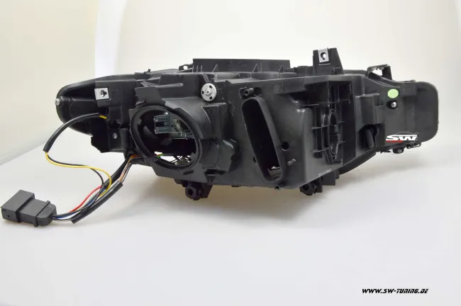 SWDRL Angel Eye Xenon headlights for BMW 3 Series F30 / F31 12-15 LED U-Tube DRL helo rim black