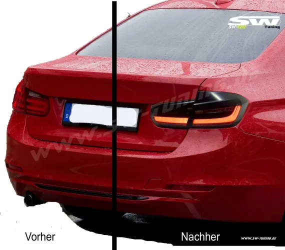 SW-Celi LED taillights suitable for 3Series BMW F30 sedan 12-18 Black/smoke dynamic LED Indicator