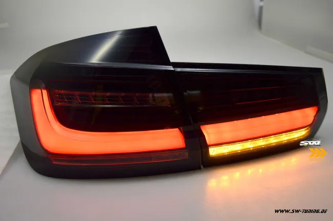 SW-Celi LED taillights suitable for 3Series BMW F30 sedan 12-18 Black/smoke dynamic LED Indicator