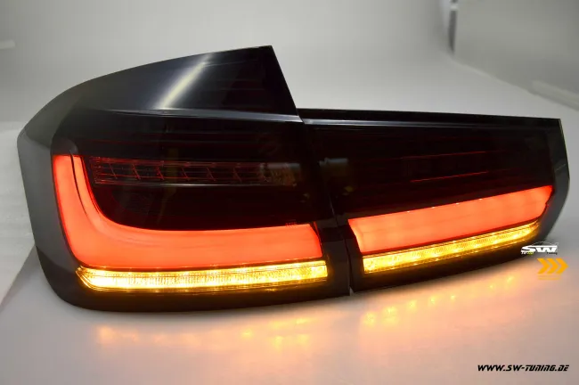 SW-Celi LED taillights suitable for 3Series BMW F30 sedan 12-18 Black/smoke dynamic LED Indicator