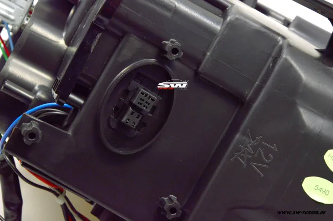 SW-DRLtube Angel Eye Xenon Scheinwerfer für 3er BMW E90 E91 LCI 09-13 High U-LED-DRL Black ohne AFS