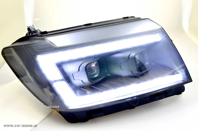 SW-DRLTube Full LED headlight for VW Crafter II Type SY SZ / MAN TGE 17-22 LED DRL Lighttube black Upgrade