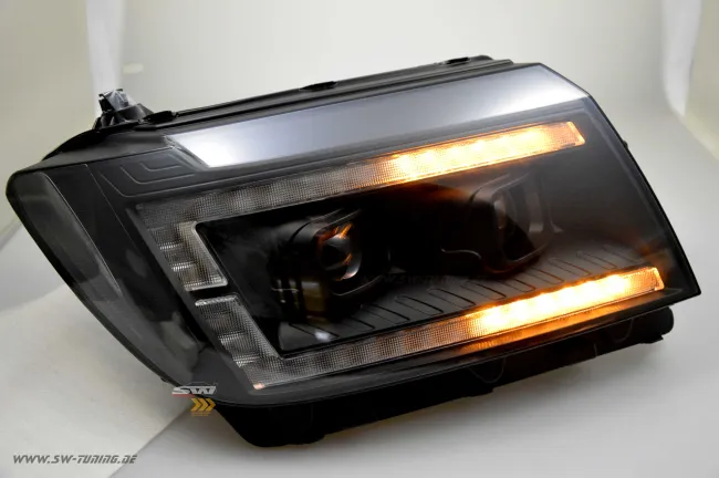 SW-DRLTube Full LED headlight for VW Crafter II Type SY SZ / MAN TGE 17-22 LED DRL Lighttube black Upgrade