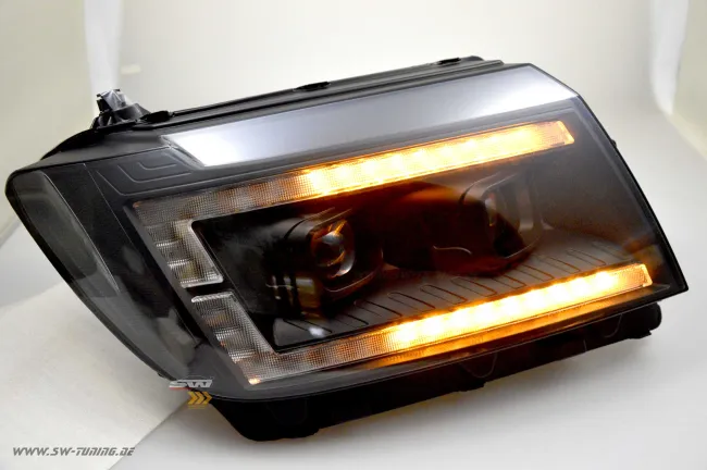 SW-DRLTube Full LED headlight for VW Crafter II Type SY SZ / MAN TGE 17-22 LED DRL Lighttube black Upgrade