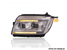 SW-DRLTube Scheinwerfer fr VW Crafter II Typ SY SZ / MAN TGE 17-22 LED TFL Lighttube chrom