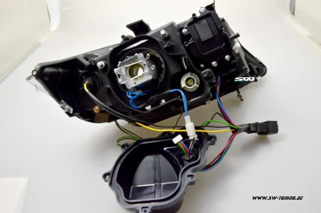 SW-Ltube Angel Eye Xenon Headlight for 3Series BMW E90 E91 05-09 High U-LED Black without AFS