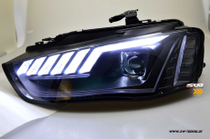 SW-DRL-Tube Scheinwerfer fr AUDI A4 B8 Typ 8K 12-15 LED-Tagfahrlicht Wischblinker Lightbar black
