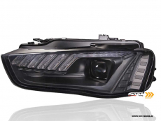SW-DRL-Tube Scheinwerfer fr AUDI A4 B8 Typ 8K 12-15 LED-Tagfahrlicht Wischblinker Lightbar black