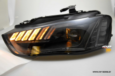 SW-DRL-Tube Scheinwerfer fr AUDI A4 B8 Typ 8K 12-15 LED-Tagfahrlicht Wischblinker Lightbar black