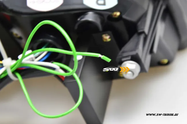 SW-Celi LED Rückleuchten für Audi A3 8PA 03-08 Sportback Lightbar LED Wischblinker Black/smoke