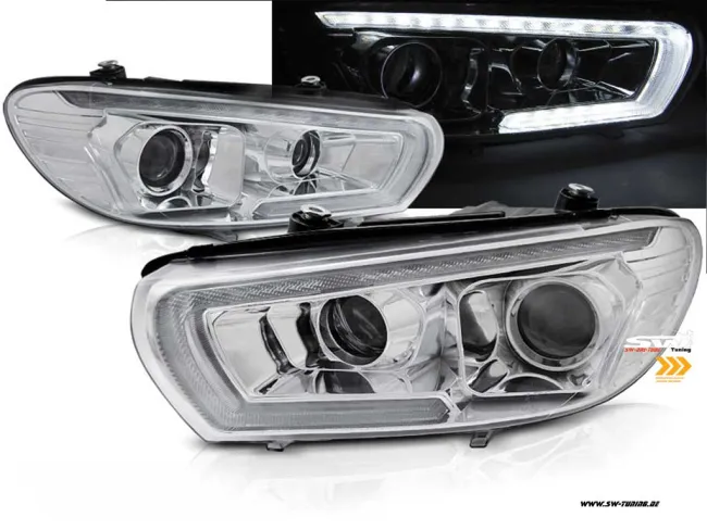 SW-DRLTube Scheinwerfer VW Scirocco III Typ 13 Facelift 15-17 LED-TFL LED Wischblinker chrom