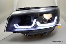 SW-DRLTube Scheinwerfer fr VW T6.1 20-23 LED Tagfahrlicht Lighttube black Wischblinker