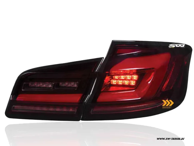 SW-Celi LED Rückleuchten für BMW 5er F10 Limousine 4Türer 10-17 red/smoke Lightbar Wischblinker