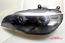 SW-DRLtube LED Angel Eye headlights for BMW X5 E70 07-10 High U-LED DRL black (for AFS-Versions)