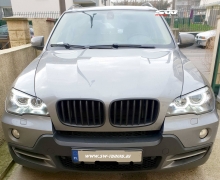 SW-DRLtube LED Angel Eye headlights for BMW X5 E70 07-10 High U-LED DRL black (for AFS-Versions)