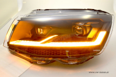 SW-DRLTube Full LED Headlight suitable for VW T6 SG 16-20 LED DRL Lighttube black Edition Upgrade