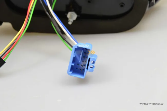 SWCeli LED Rückleuchten passend für Golf 7.5 Facelift Variant Kombi 18-20 Black LED Wischblinker für OE LED