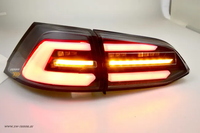 SWCeli LED Rückleuchten passend für VW Golf 7 Variant Kombi 13-17 Black LED Wischblinker