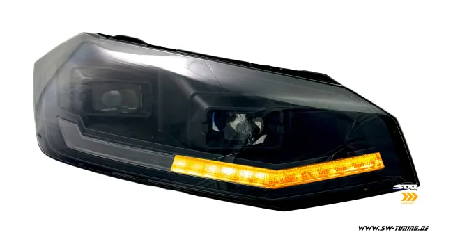 SW-Light Scheinwerfer für VW Polo 6 Typ AW 18-21 LED Wischblinker Black