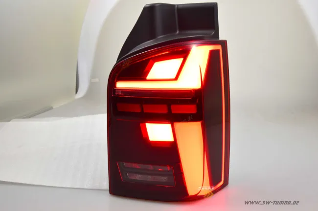 SW-Celi LED rear lights suitable for T5 Type 7H 03-15 LED lightbar wiper indicators red in T6.1 look