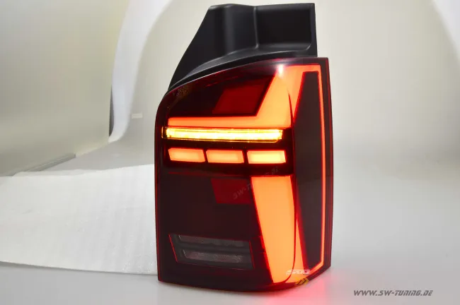 SW-Celi LED rear lights suitable for T5 Type 7H 03-15 LED lightbar wiper indicators red in T6.1 look
