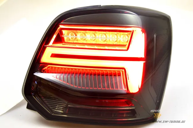 SW-Celi Voll LED Rückleuchten für Polo V Typ 6R / 6C 09-17 Steilheck smoke Lightbar
