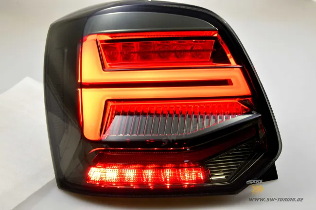 SW-Celi Voll LED Rückleuchten für Polo V Typ 6R / 6C 09-17 Steilheck smoke Lightbar