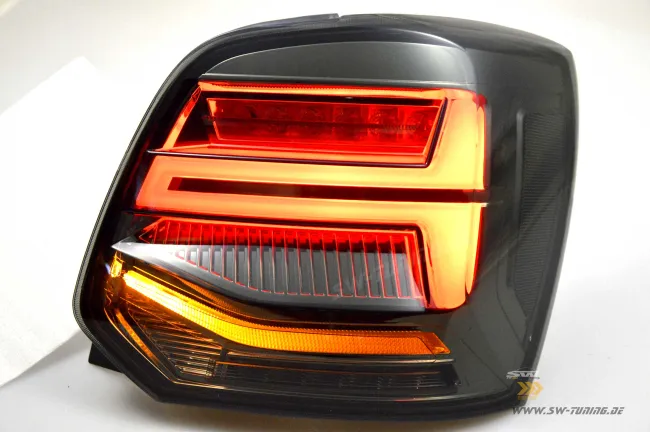 SW-Celi Voll LED Rückleuchten für Polo V Typ 6R / 6C 09-17 Steilheck smoke Lightbar